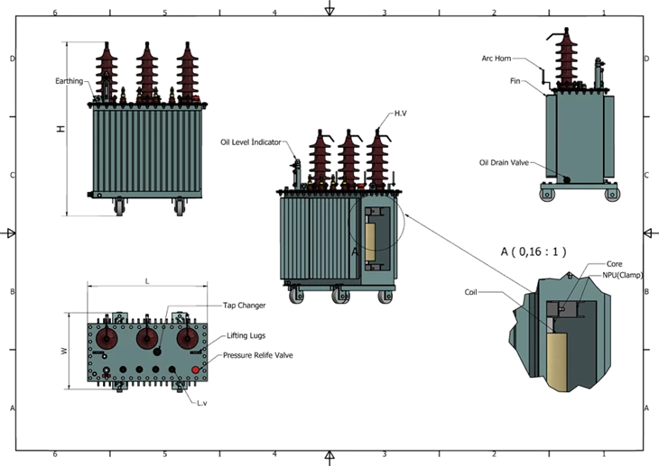 33/0.4kv 5000kva Electrical H59/H61 Transformer